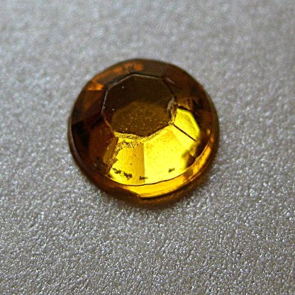 100 St. Selbstklebende Schmucksteine - Runde 6 mm (gold) id61 new