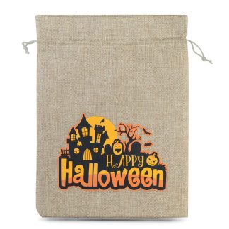 1 St. Halloween Jutesäckchen (Nr.1) 30 x 40 cm - naturfarbe