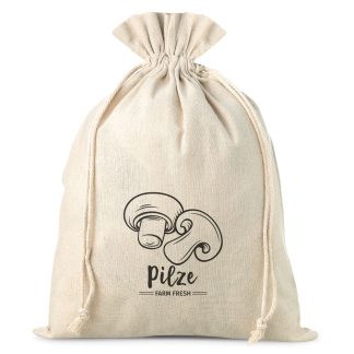 1 St. Säcke à la Leinen mit Druck 30 x 40 cm - für Pilze