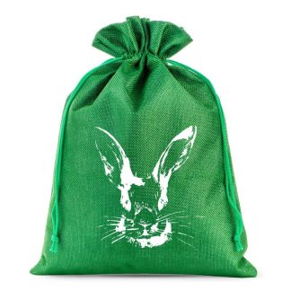 1 Stk. Jutebeutel 26 x 35 cm mit Aufdruck - Hase