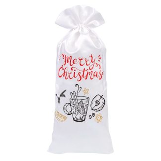 1 Stk. Satinsäckchen 16 x 37 cm mit Aufdruck – Glühwein / 2