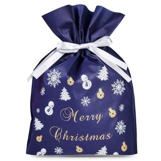 3 Stk. Vliesstoffsäcke 20 x 30 cm mit Aufdruck - Weihnachten