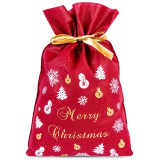3 Stk. Vliesstoffsäcke 40 x 56 cm mit Aufdruck - Weihnachten