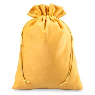 5 St. Samtbeutel 22 x 30 cm - gold
