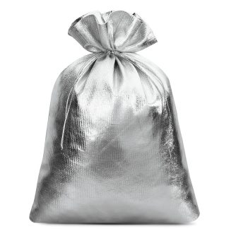 5 St. Metallic säcke 22 x 30 cm - silber