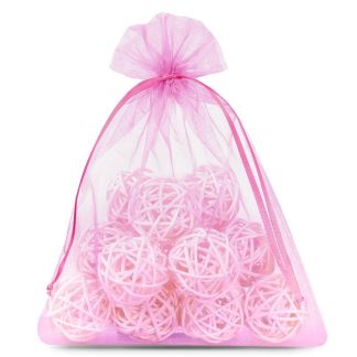 5 St. Organzabeutel 30 x 40 cm - rosa