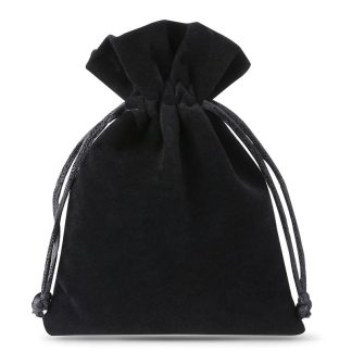 10 St. Samtbeutel 8 x 10 cm - schwarz