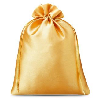 3 St. Satinsäckchen 26 x 35 cm - gold