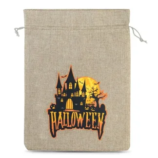 1 St. Halloween Jutesack (Nr.2) 30 x 40 cm - Naturfarbe