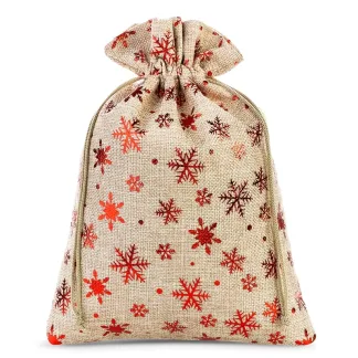 1 St. Jutesack 26 cm x 35 cm - naturfarbe / Stern