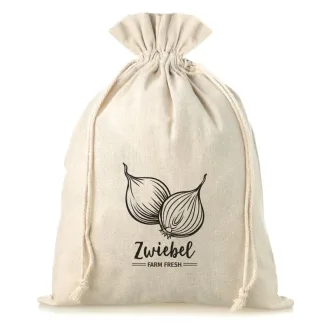 1 St. Sack à la Leinen mit Druck 30 x 40 cm - für Zwiebeln (DE)