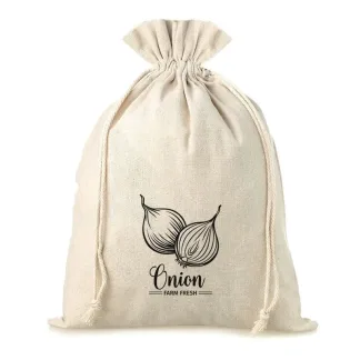 1 St. Sack à la Leinen mit Druck 30 x 40 cm - für Zwiebeln (EN)