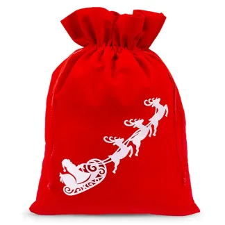 1 St. Samtsack 30 x 40 cm - Weihnachten - Weihnachtsmann
