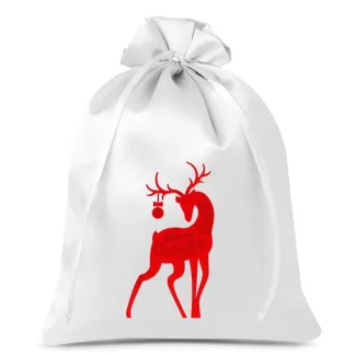 1 St. Satinsack 26 x 35 cm - Weihnachten - Hirsch
