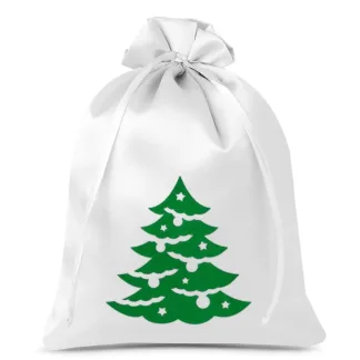 1 St. Satinsack 26 x 35 cm - Weihnachten - Tannenbaum