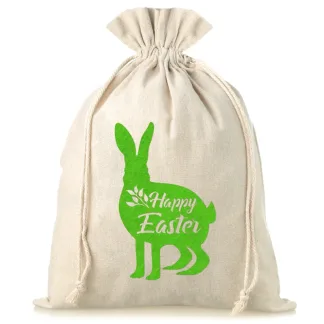 1 St. Sack à la Leinen 30 x 40 cm - Ostern - Hase