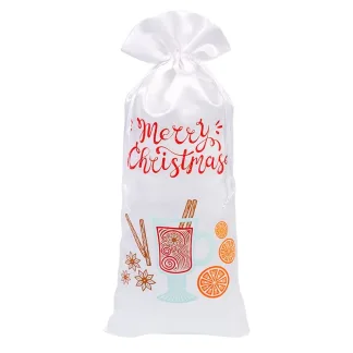 1 Stk. Satinsäckchen 16 x 37 cm mit Aufdruck - Glühwein