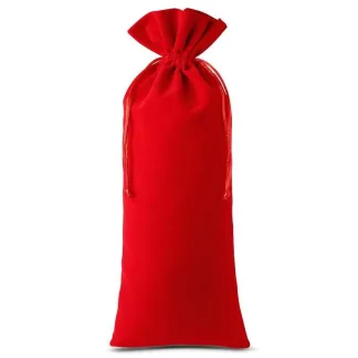 10 St. Samtbeutel 11 x 20 cm - rot