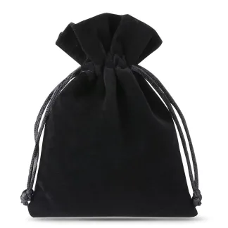 10 St. Samtbeutel 6 x 8 cm - schwarz