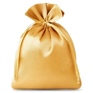 10 St. Satinsäckchen 6 x 8 cm - gold