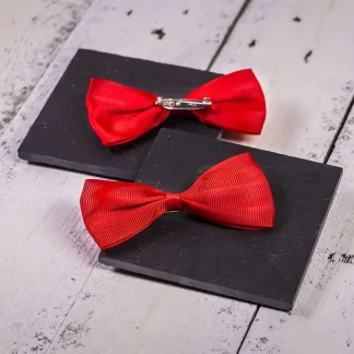 10 Stk. Schleifen aus Stoff 10 x 5 cm - rot