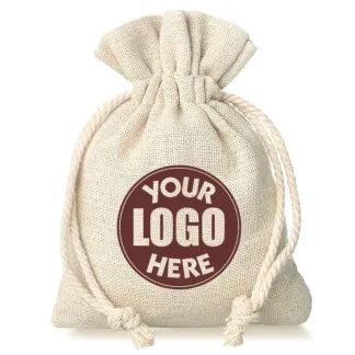 200 x Personalisierte à la Leinen Säckchen mit Aufdruck oder Logo
