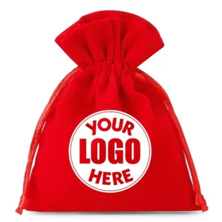 200 x Personalisierte Samtsäckchen mit Aufdruck oder Logo