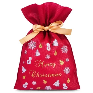 Vliesstoffsäcke mit Weihnachtsmotiv 20 x 30 cm - 3er-Set für stilvolle Firmenverpackungen