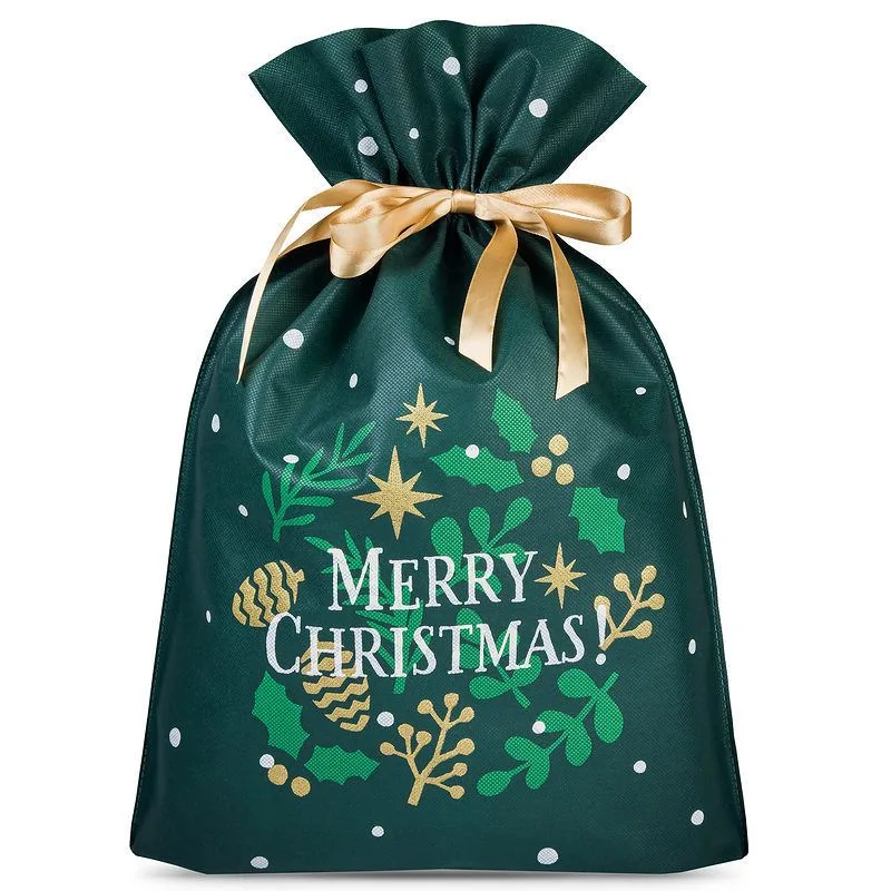 Vliesstoffsäcke 40 x 56 cm bedruckt 3 Stk Weihnachten - stilvolle Verpackung für Ihre Weihnachtsgeschenke