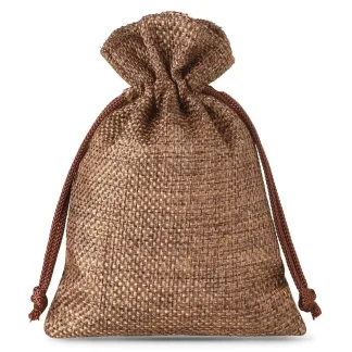 5 St. Jutesäckchen 15 cm x 20 cm - naturfarbe dunkel