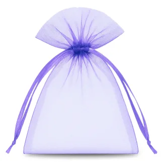 Organza-Säckchen 9 x 12 cm - 25 Stück in Violett, perfekt für kleine Schätze und Kleinigkeiten
