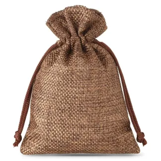 10 St. Jutesäckchen 13 cm x 18 cm - naturfarbe dunkel