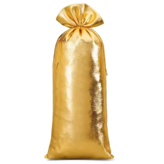 1 St. Metallic Säckchen 16 x 37 cm - gold