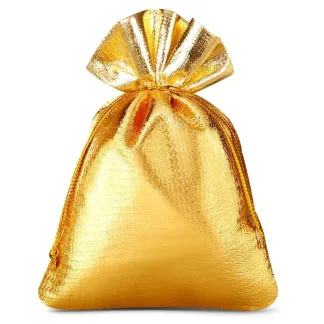 10 St. Metallic Säckchen 8 x 10 cm - gold metallic