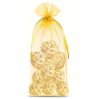 25 St. Organzasäckchen 11 x 20 cm - gold