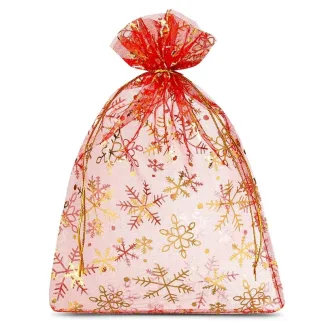10 St. Organzabeutel 12 x 15 cm - Weihnachten