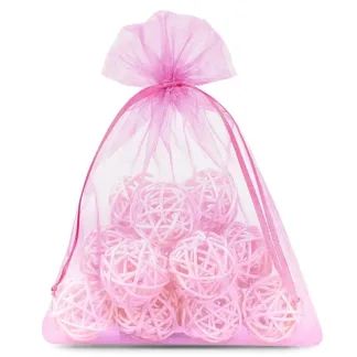 25 St. Organzasäckchen 13 x 18 cm - rosa