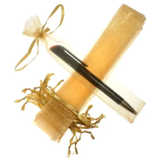 25 St. Organzasäckchen 3,5 x 19 cm - gold