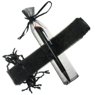 25 St. Organzasäckchen 3,5 x 19 cm - schwarz