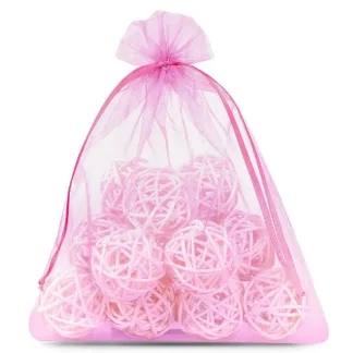 5 St. Organzasäcke 40 x 55 cm - Rosa