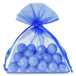 25 St. Organzasäckchen 6 x 8 cm - blau