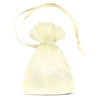 25 St. Organzabeutel 7 x 9 cm (SDB) - ecru