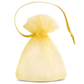 25 St. Organzabeutel 7 x 9 cm (SDB) - gold