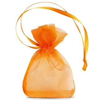 25 St. Organzabeutel 7 x 9 cm (SDB) - orange