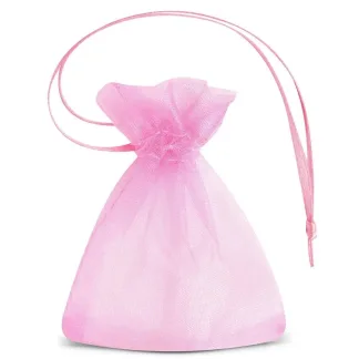 25 St. Organzabeutel 7 x 9 cm (SDB) - rosa