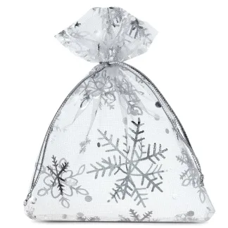 10 St. Organzabeutel 9 x 12 cm - Weihnachten / 2
