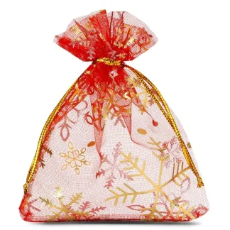 10 St. Organzabeutel 9 x 12cm - Weihnachten