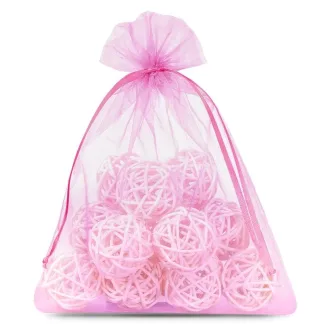 10 St. Organzasäcke 22 x 30 cm - rosa