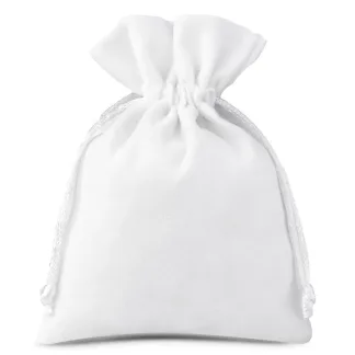 10 St. Samtbeutel 10 x 13 cm - weiß