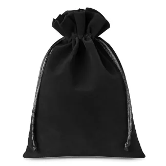 10 St. Samtbeutel 12 x 15 cm - schwarz